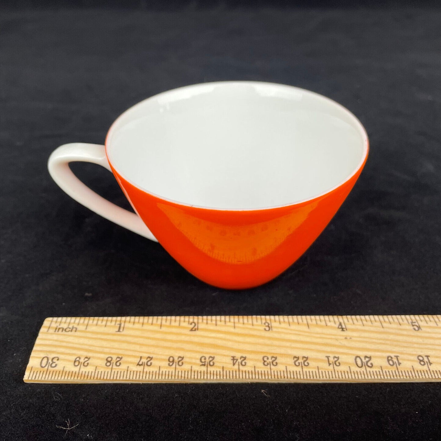 Mid-Century Arnart Fifth Ave Japan 4pc Bright Orange Cups