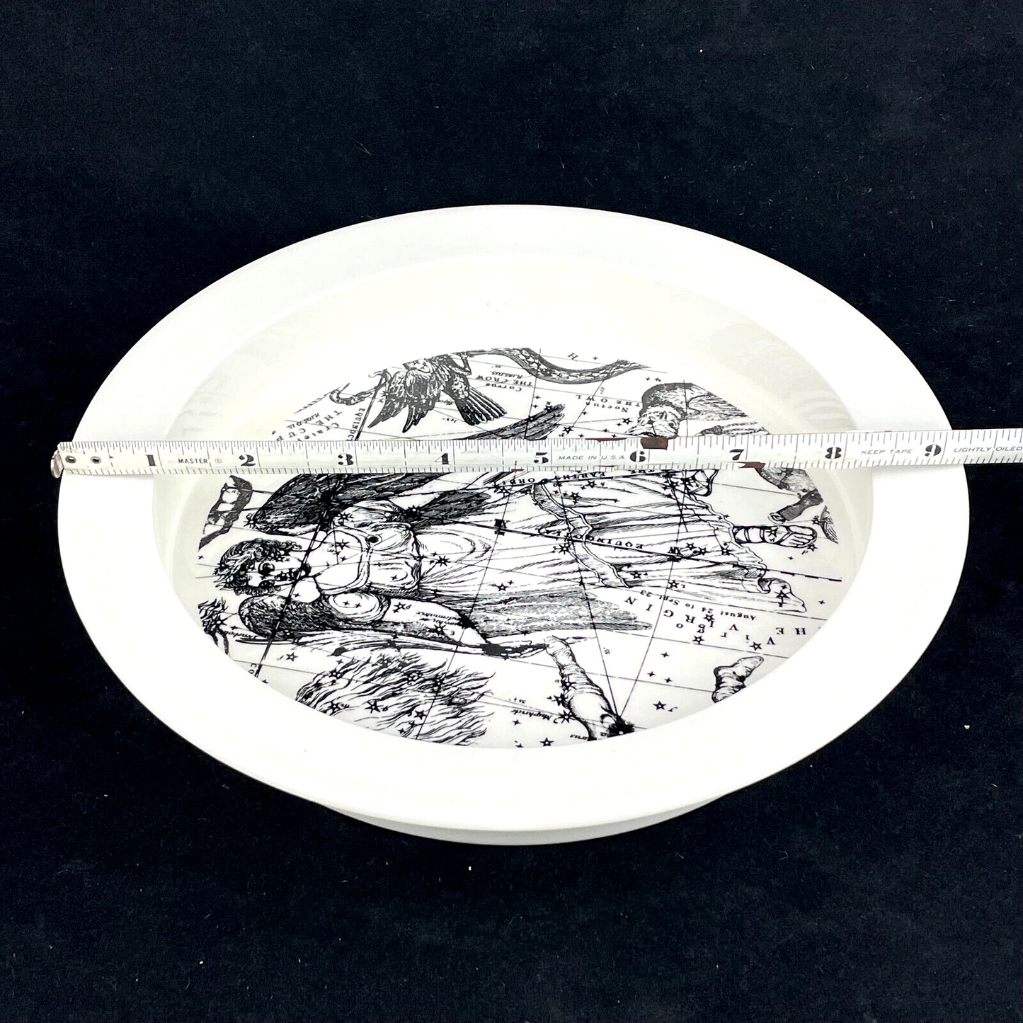 Vintage Zodiac Horoscope “Virgo” Large Rimmed Bowl by Iroquois