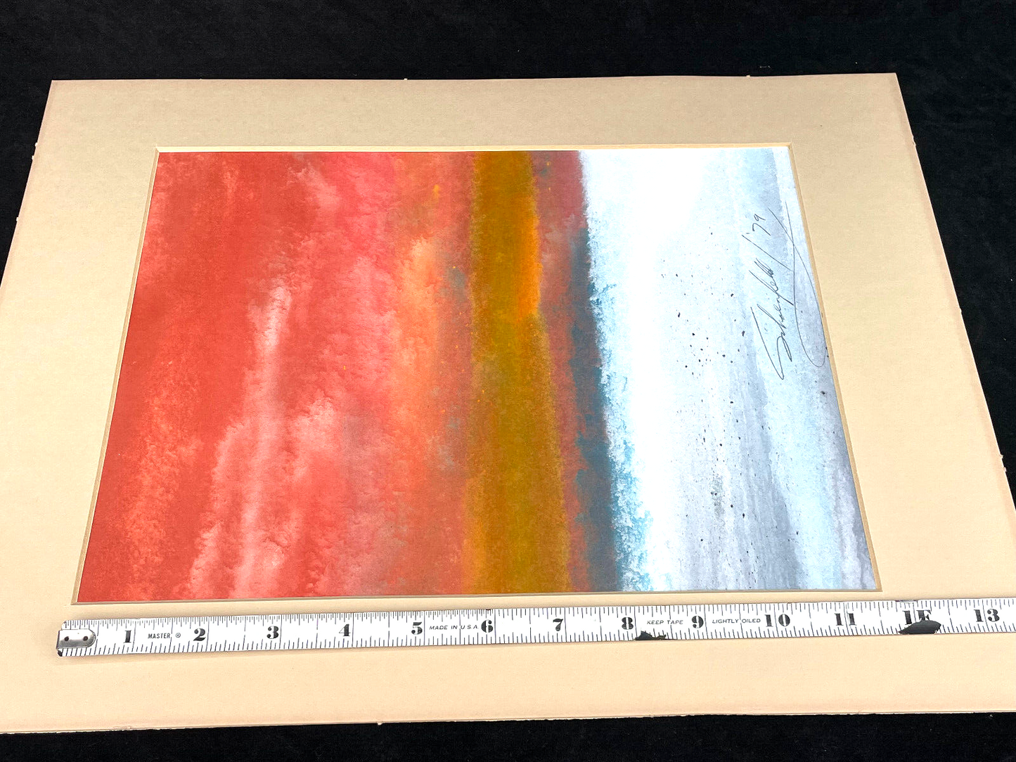 Robert Schoenfeld Signed Color Field Painting Art 20th Century Seattle Artist