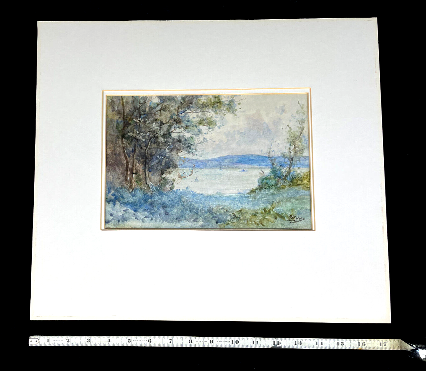 Antique Watercolor Painting Frederick James Kerr Listed English Welsh Artist