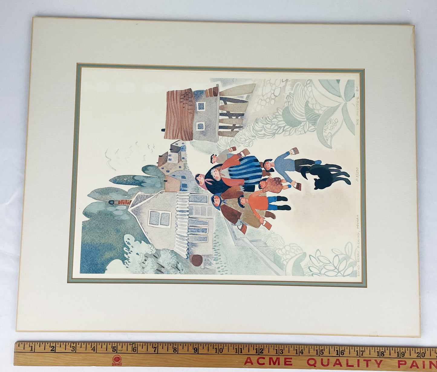 Rie Munoz Alaska Signed Print "Going Berry Picking, Hoonah"