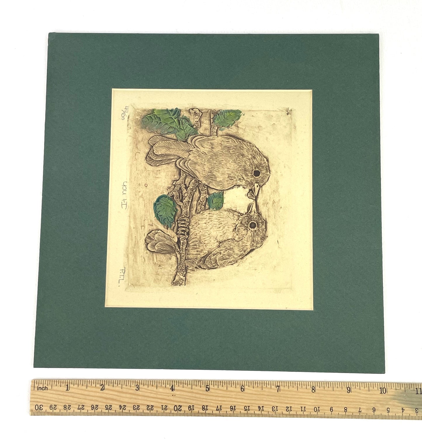 Limited Edition Color Etching Bill and Linda Neely "You & I" Love Birds