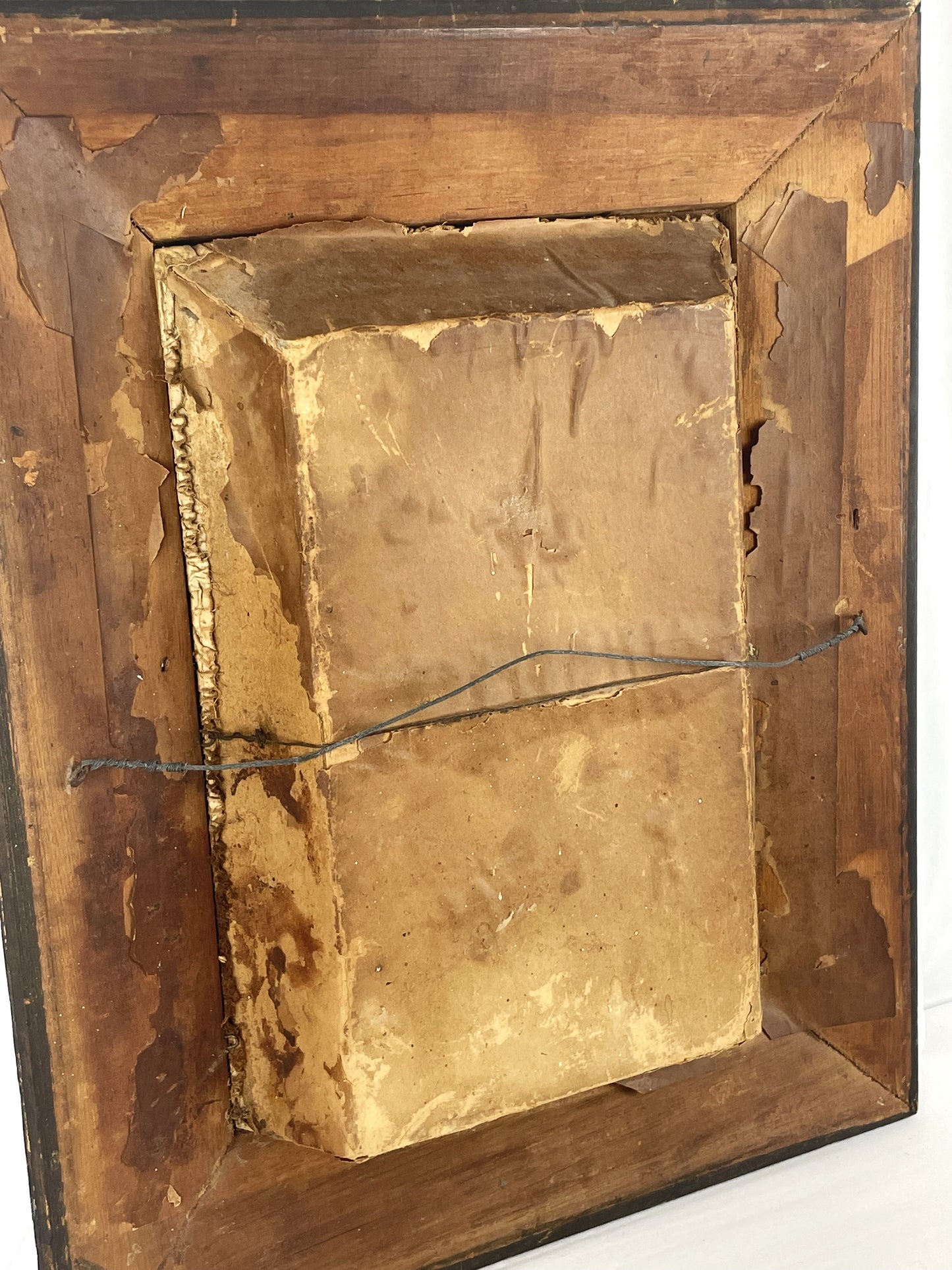 Antique Circa 1877 Jesus Crucifixion Shadow Box Diorama Assemblage