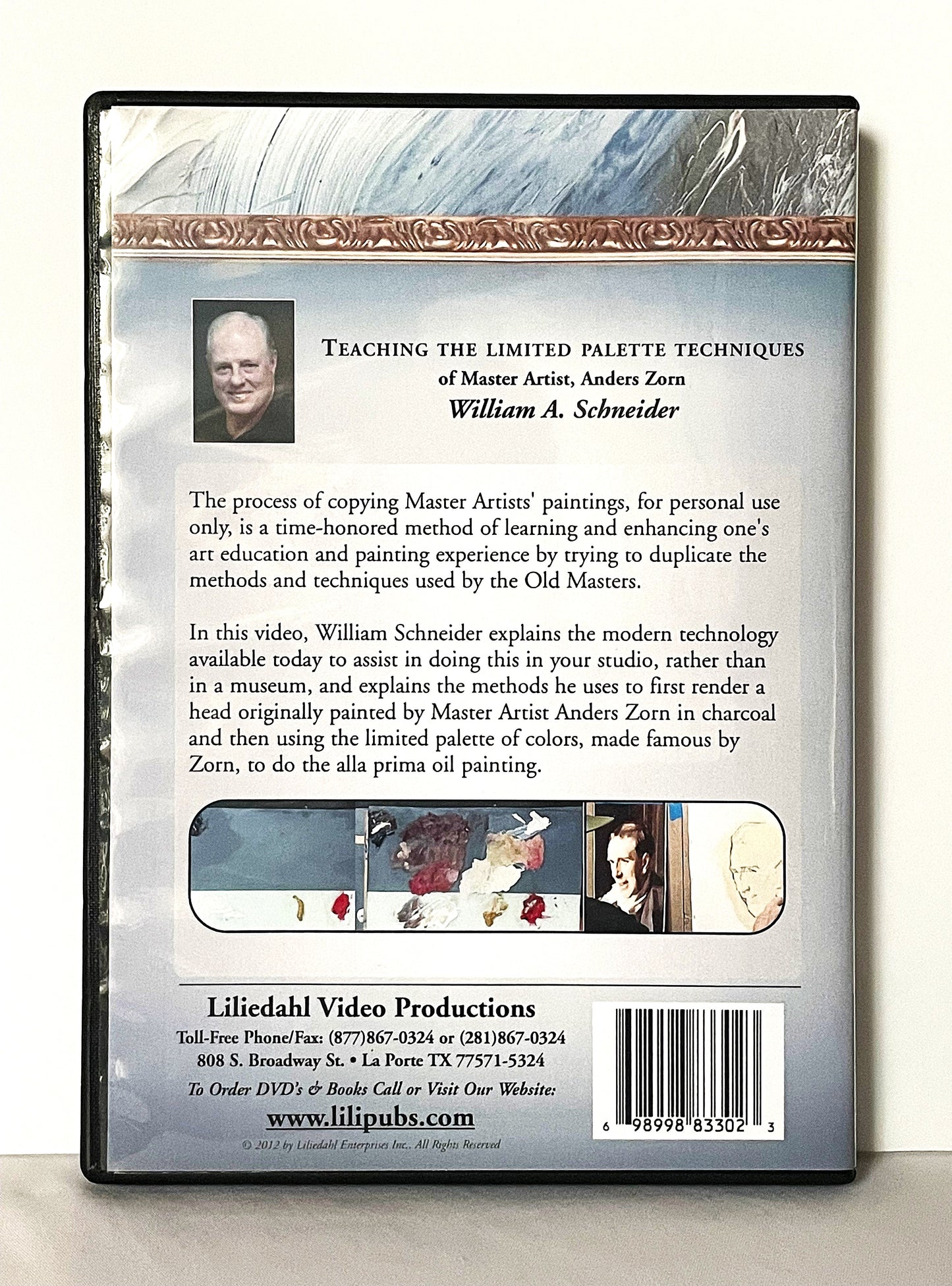 William A. Schneider Art Instruction DVD Limited Palette Anders Zorn