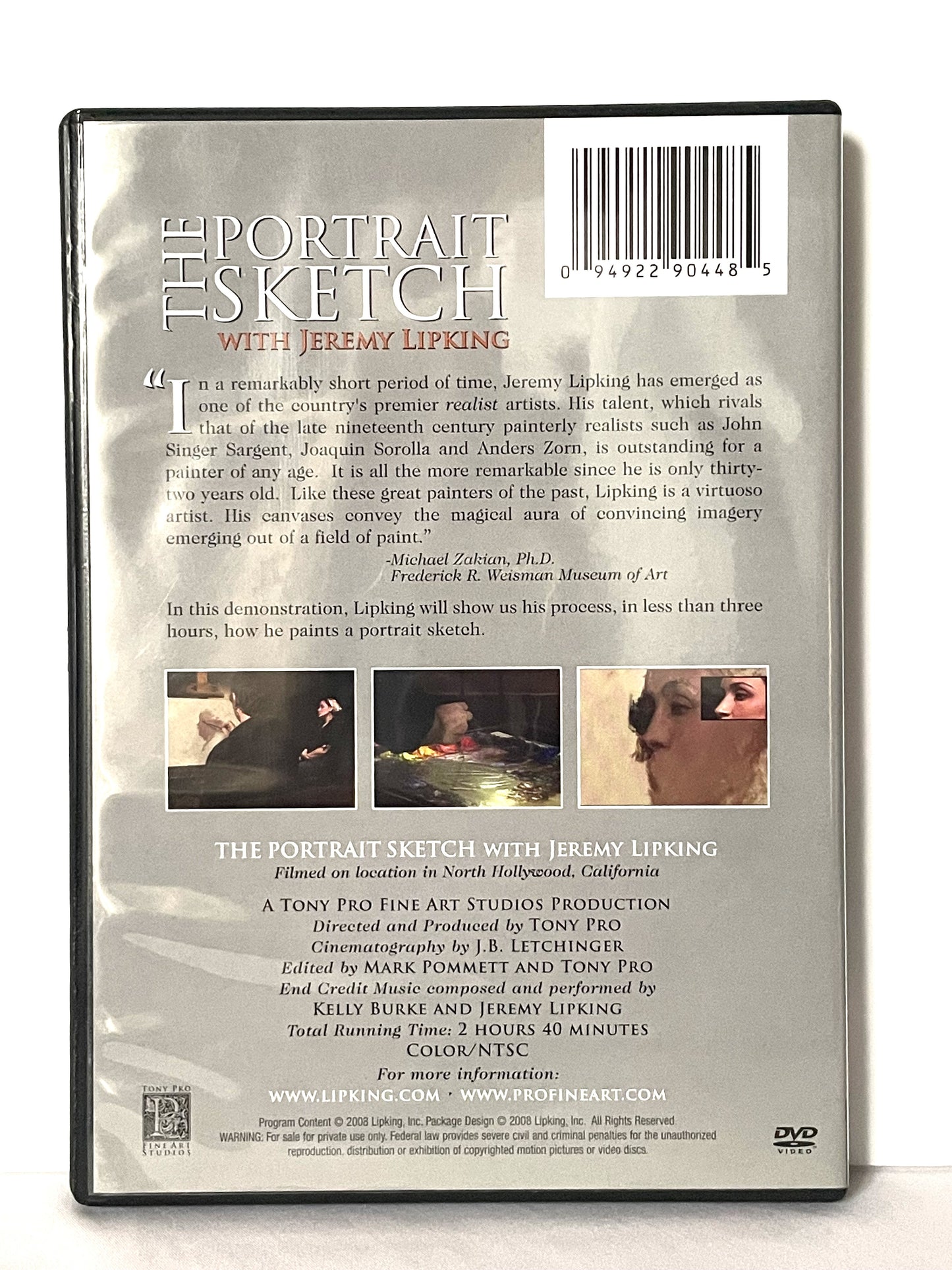 Jeremy Lipking Art Instruction DVD The Portrait Sketch