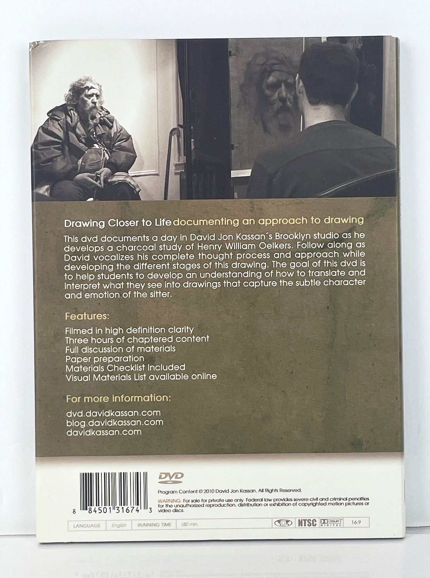 David Jon Kassan Drawing Closer to Life Art Instruction Documentary DVD