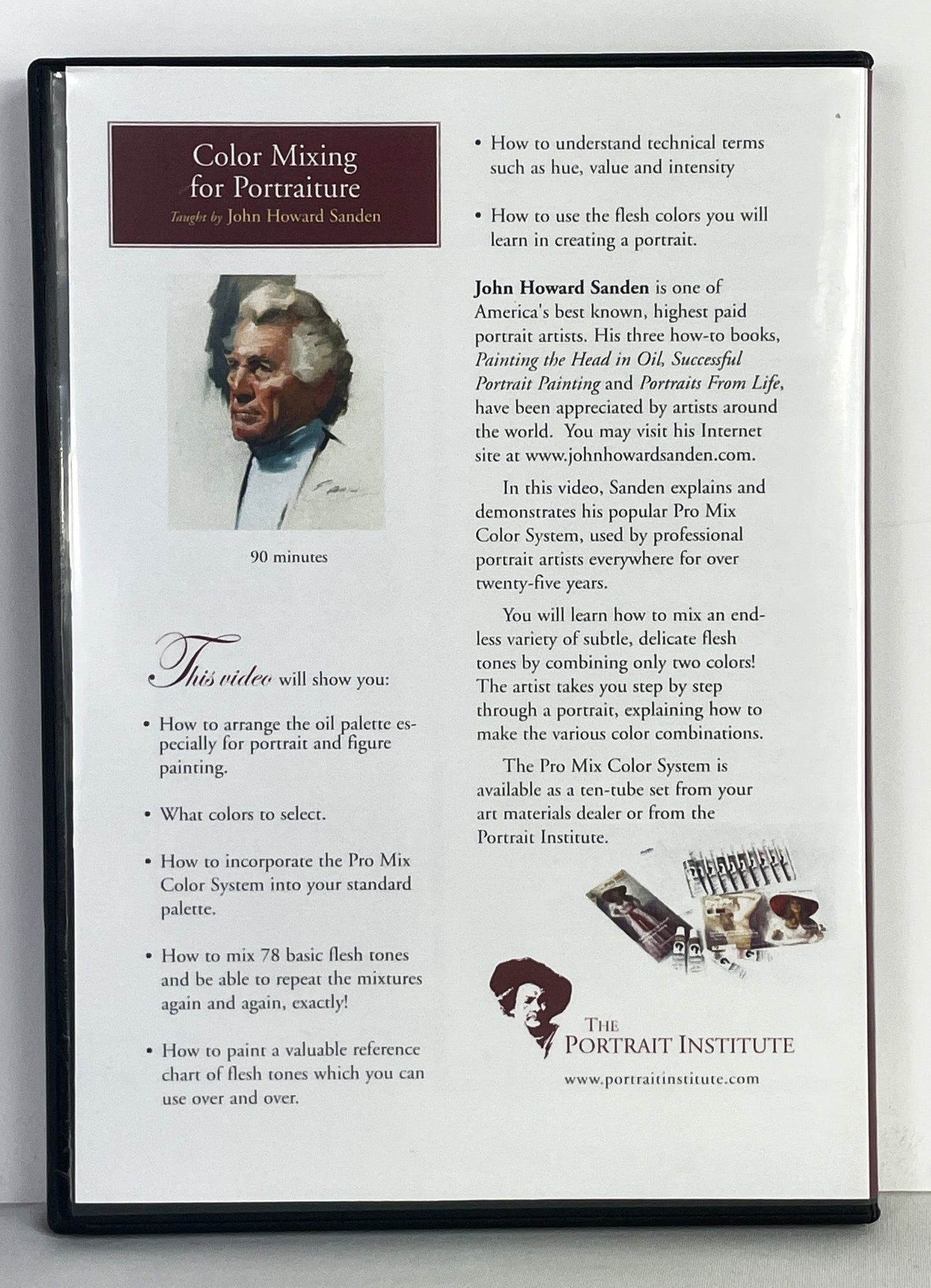 John Howard Sanden 3-Set Oil Painting Instruction DVDs Portraiture
