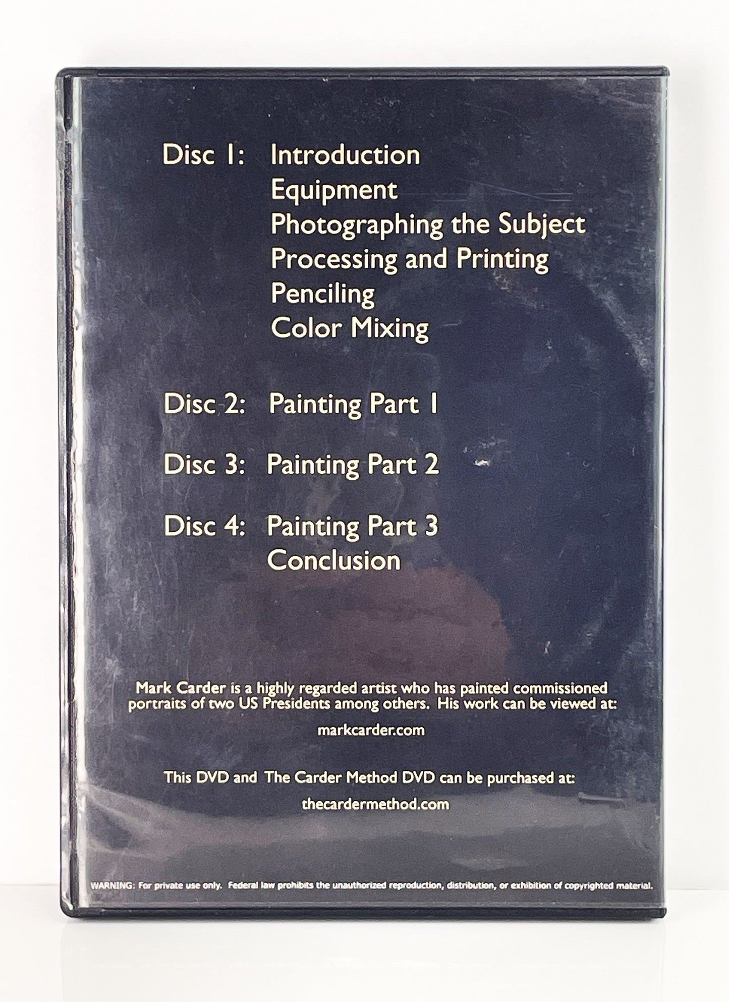 Mark Carder 4-Set Oil Painting Instruction DVDs Painting Portraits