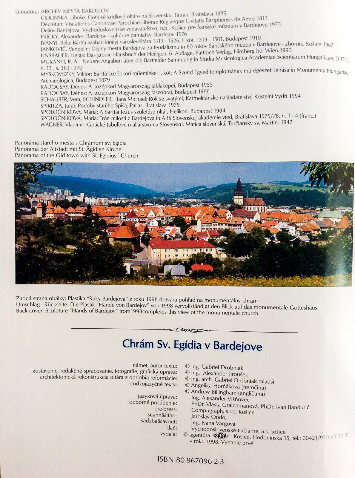 St. Egidius' Church in Bardejov Slovakia Hardcover Book in English & Slovak Rare