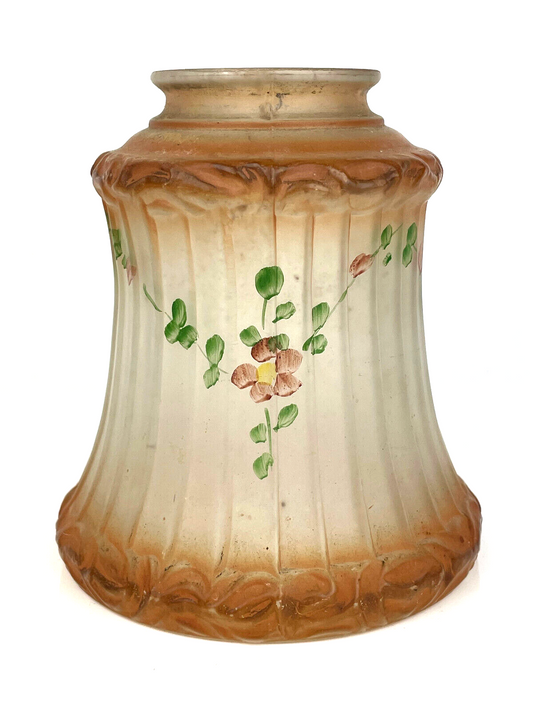 Antique Hand Painted Pendant Lamp Shade with Delicate Floral Designs