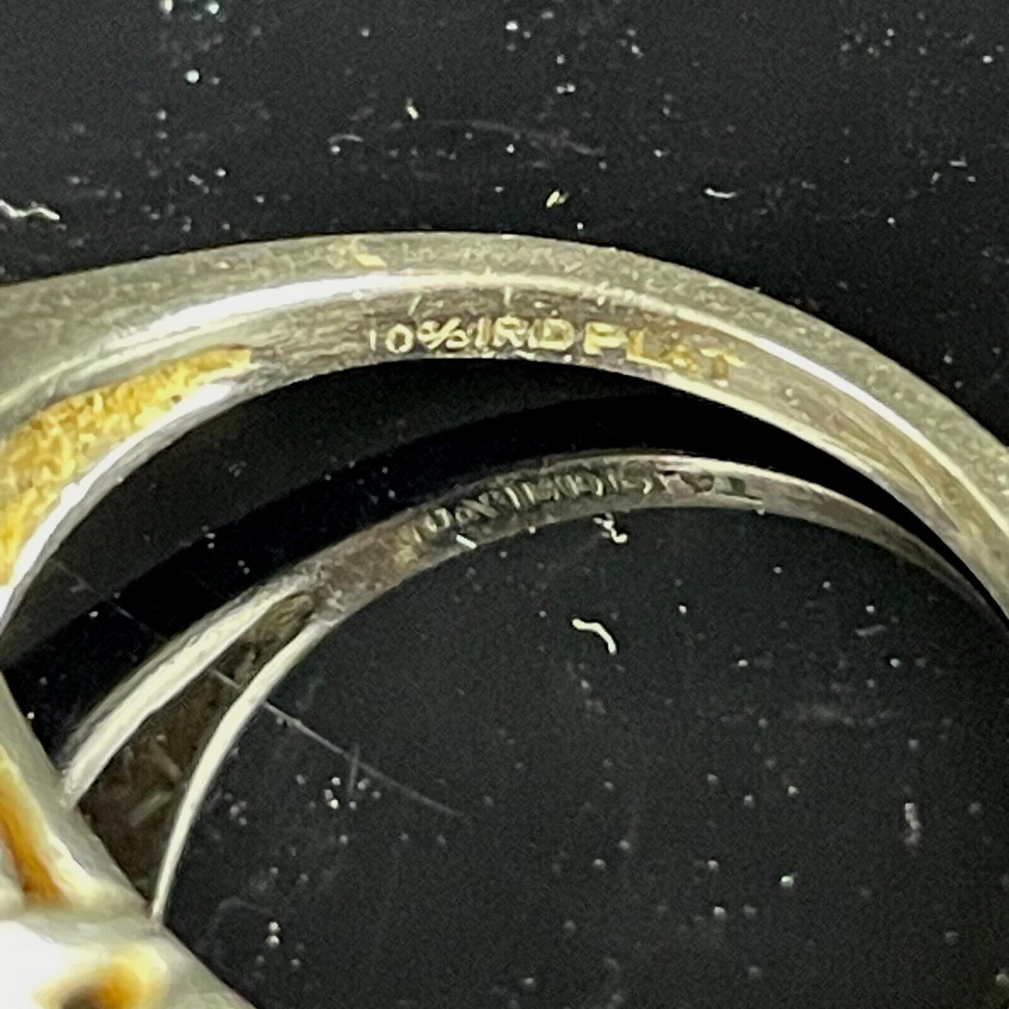 Rare 90% Platinum 10% Iridium Unique Art Deco Flat Oval Opal Ring