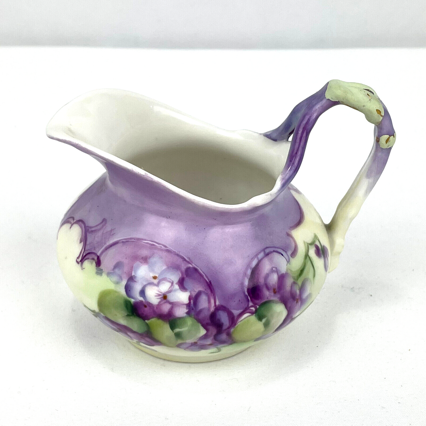 Jean Pouyat Limoges France Art Nouveau Creamer with Hand Painted Violets