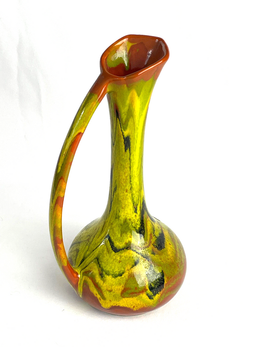Mid-Century "CA Originals" Pottery Ewer Vase with Striking Colors