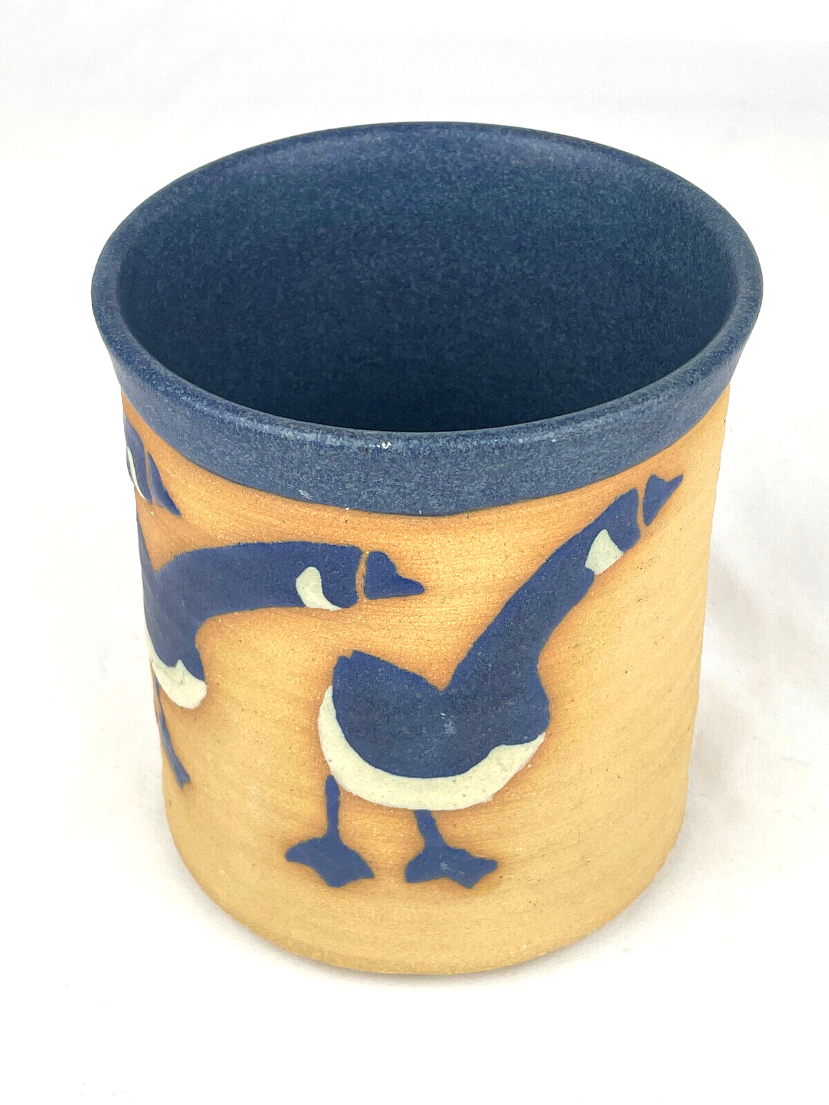 Vintage Barbara Patera Seattle Studio Art Pottery Crock with Geese