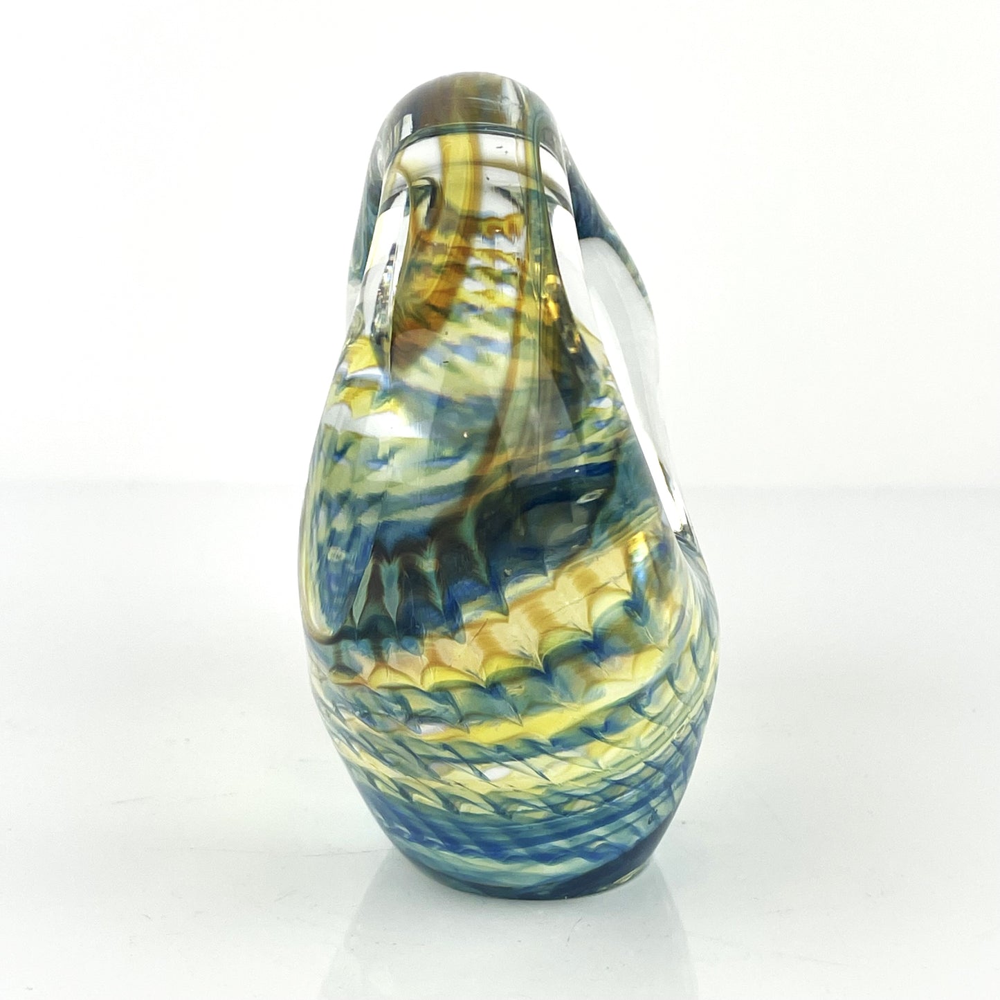 Chris Belleau Uniquely Shaped Art Glass Sculpture Paperweight
