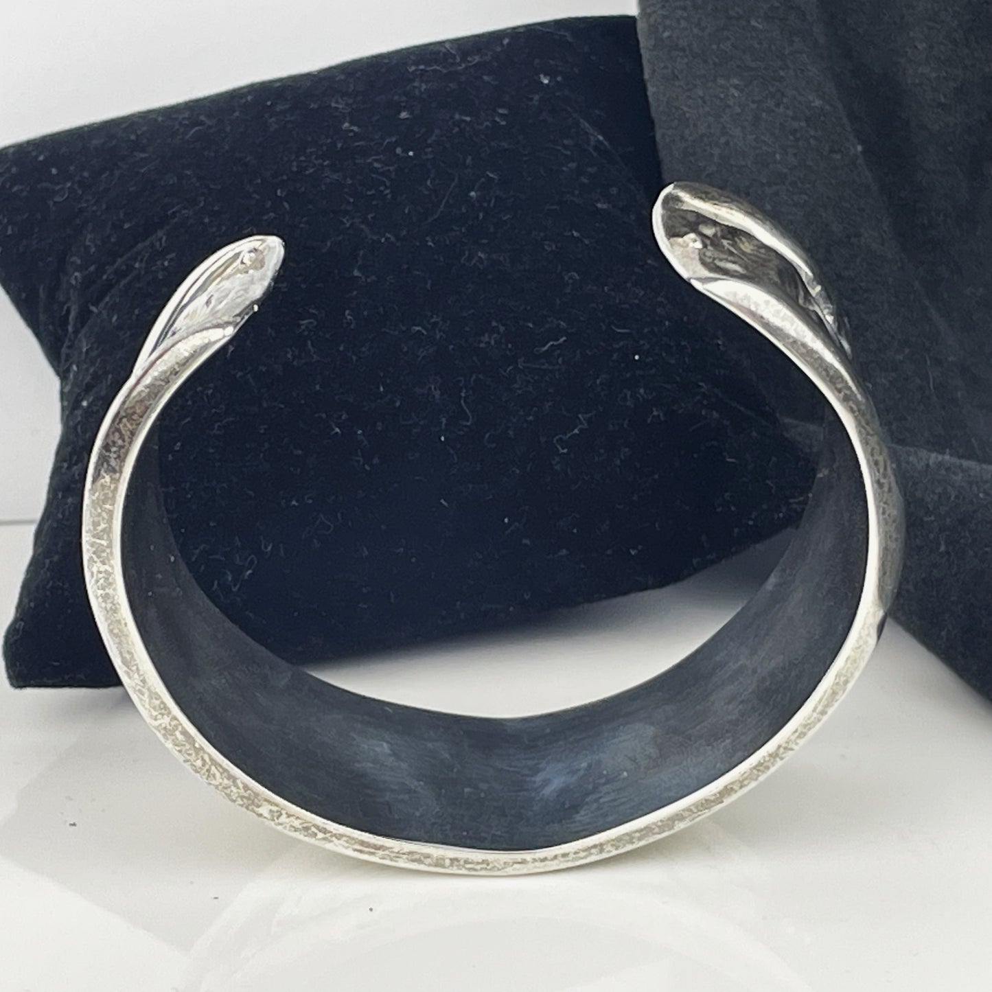 Wide Embossed Mexican Sterling Silver Cuff Bracelet