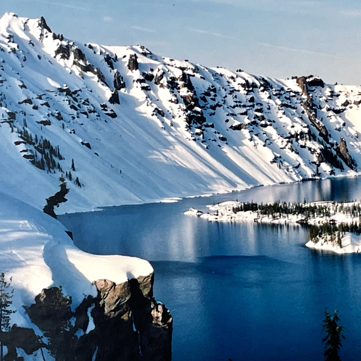 Large Format Panoramic Photograph of Crater Lake OR Wizard Island by Erskine Wood