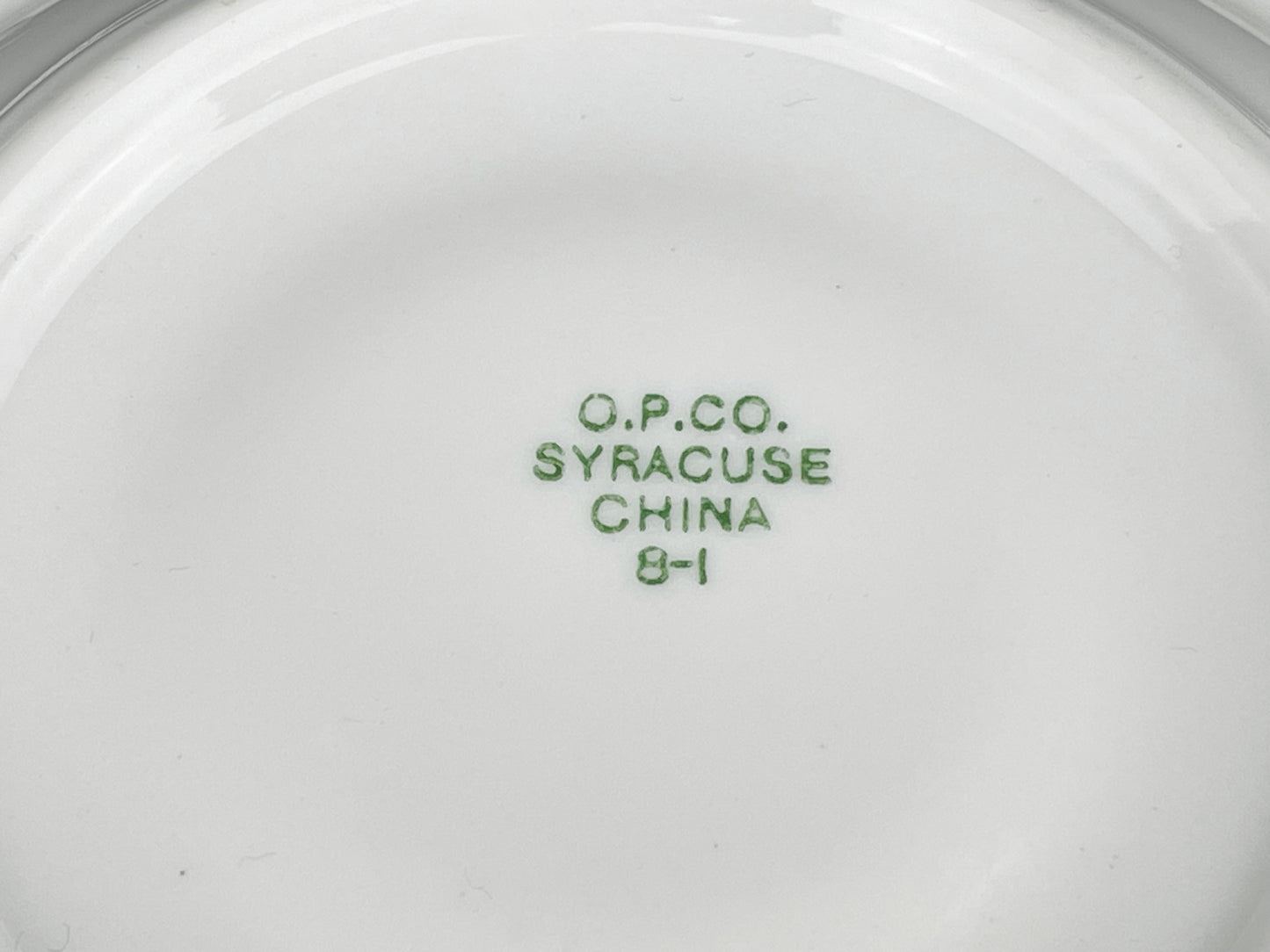 1920s Syracuse "Green Adam" Espresso Demitasse Cup & Saucers