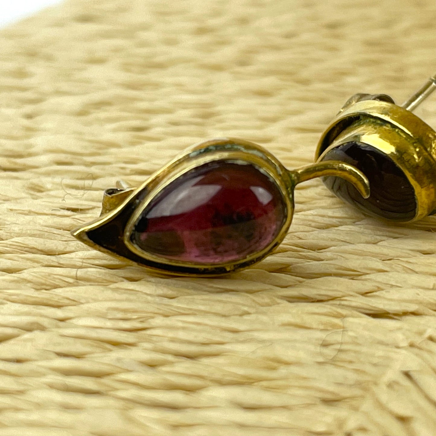 Metropolitan Museum of Art Gold on Sterling Silver Garnet Earrings