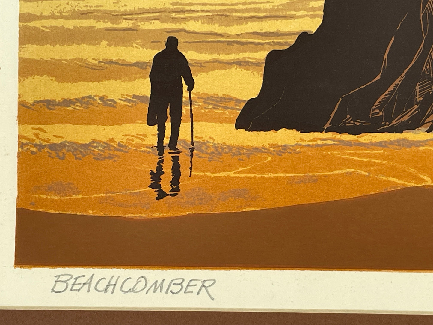 Walton Butts Original Signed Serigraph “Beachcomber”