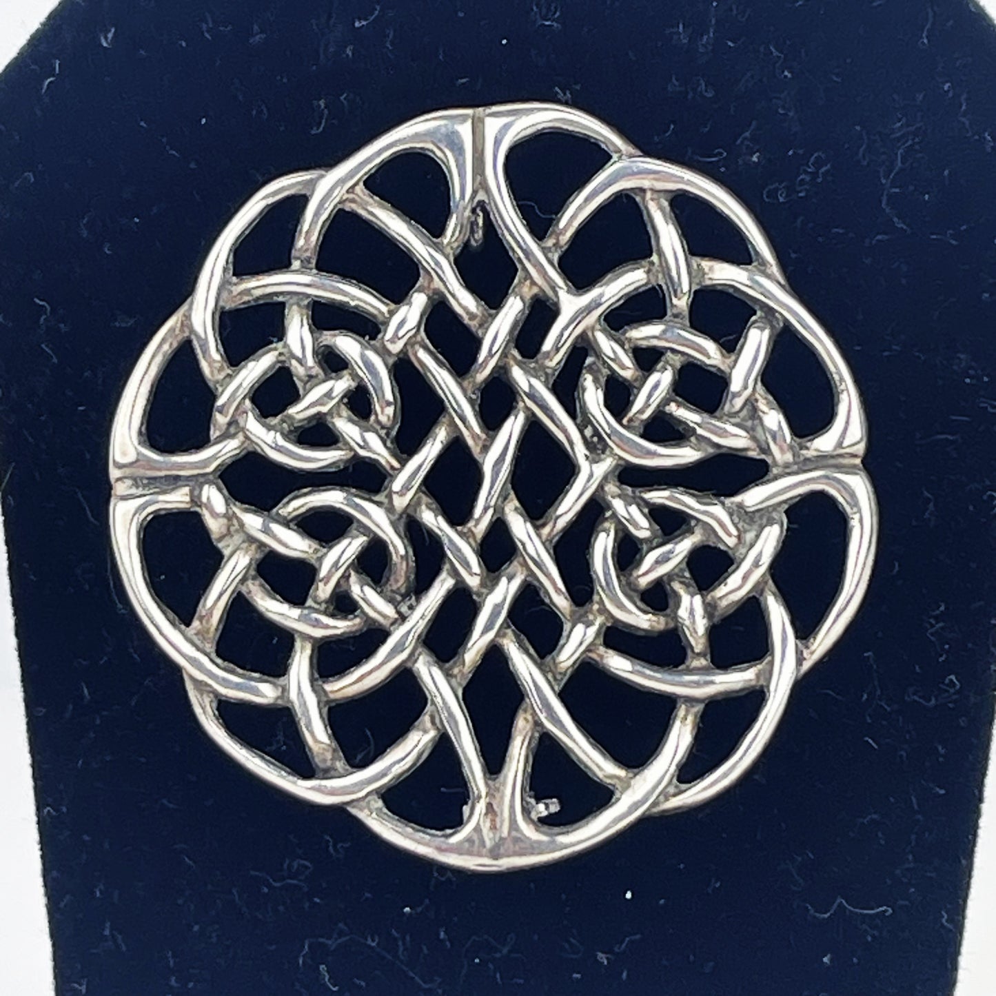 Peter Stone Sterling Celtic Knot Irish Brooch Pin