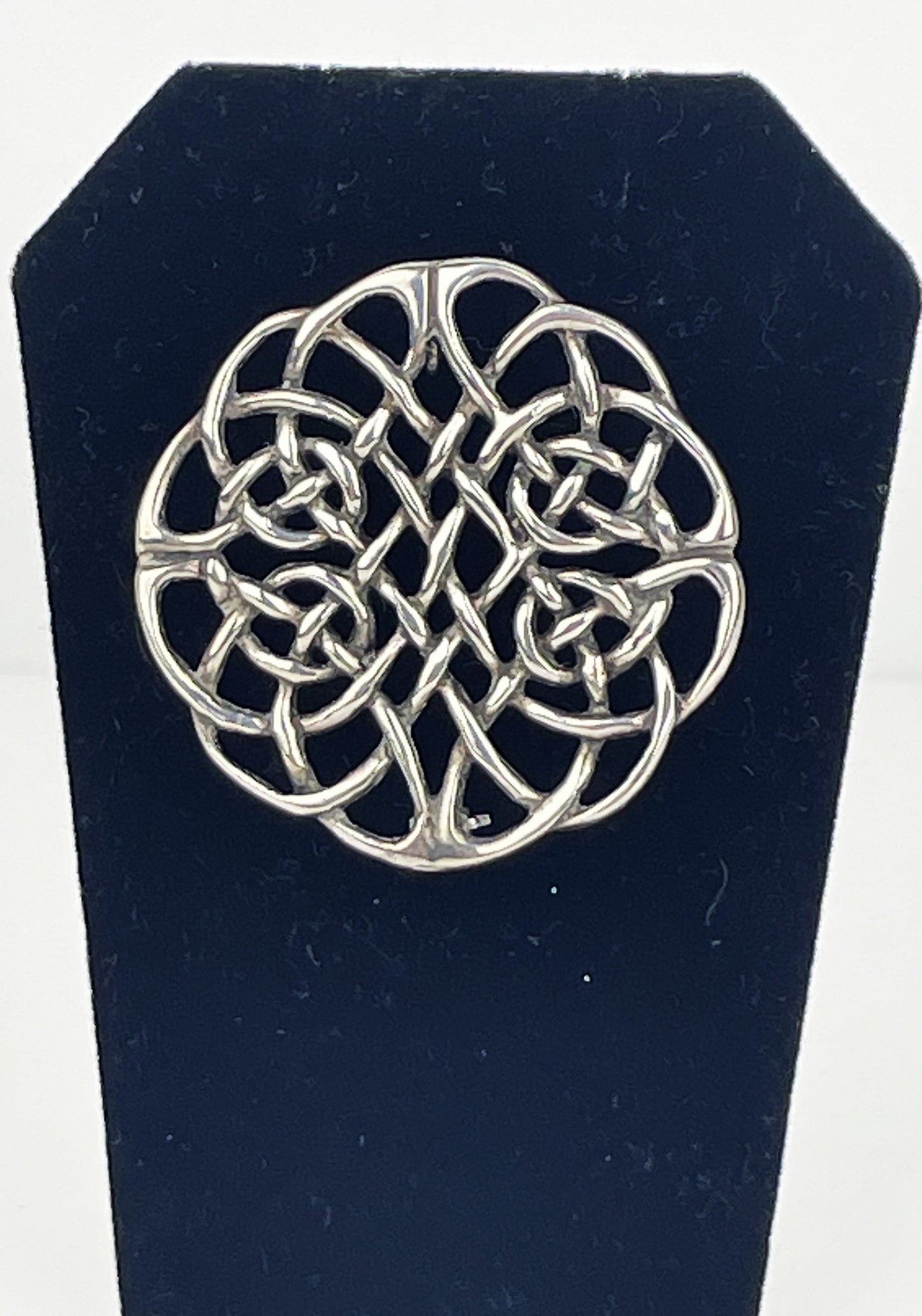 Peter Stone Sterling Celtic Knot Irish Brooch Pin