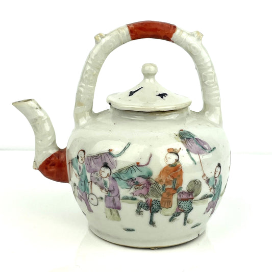 Antique Chinese Signed Porcelain Teapot Wine Pot