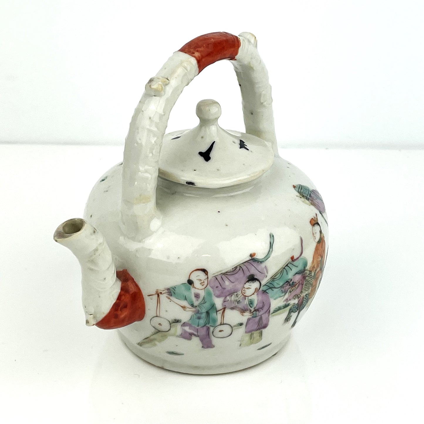 Antique Chinese Signed Porcelain Teapot Wine Pot