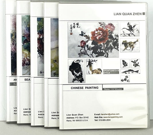 Lian Quan Zhen 5-Set Chinese Painting Instruction DVDs