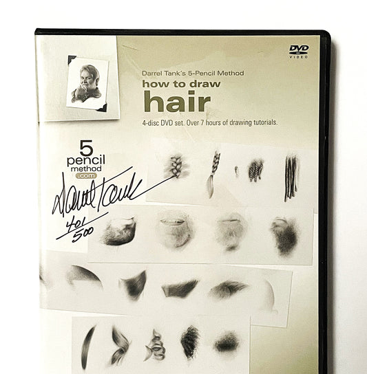 Darrel Tank LE Signed 4-Set Art Instruction DVDs How to Draw Hair