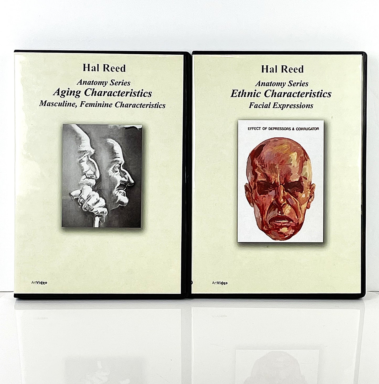 Hal Reed 2-Set Anatomy Art Instruction DVDs Aging Ethnic Facial Features