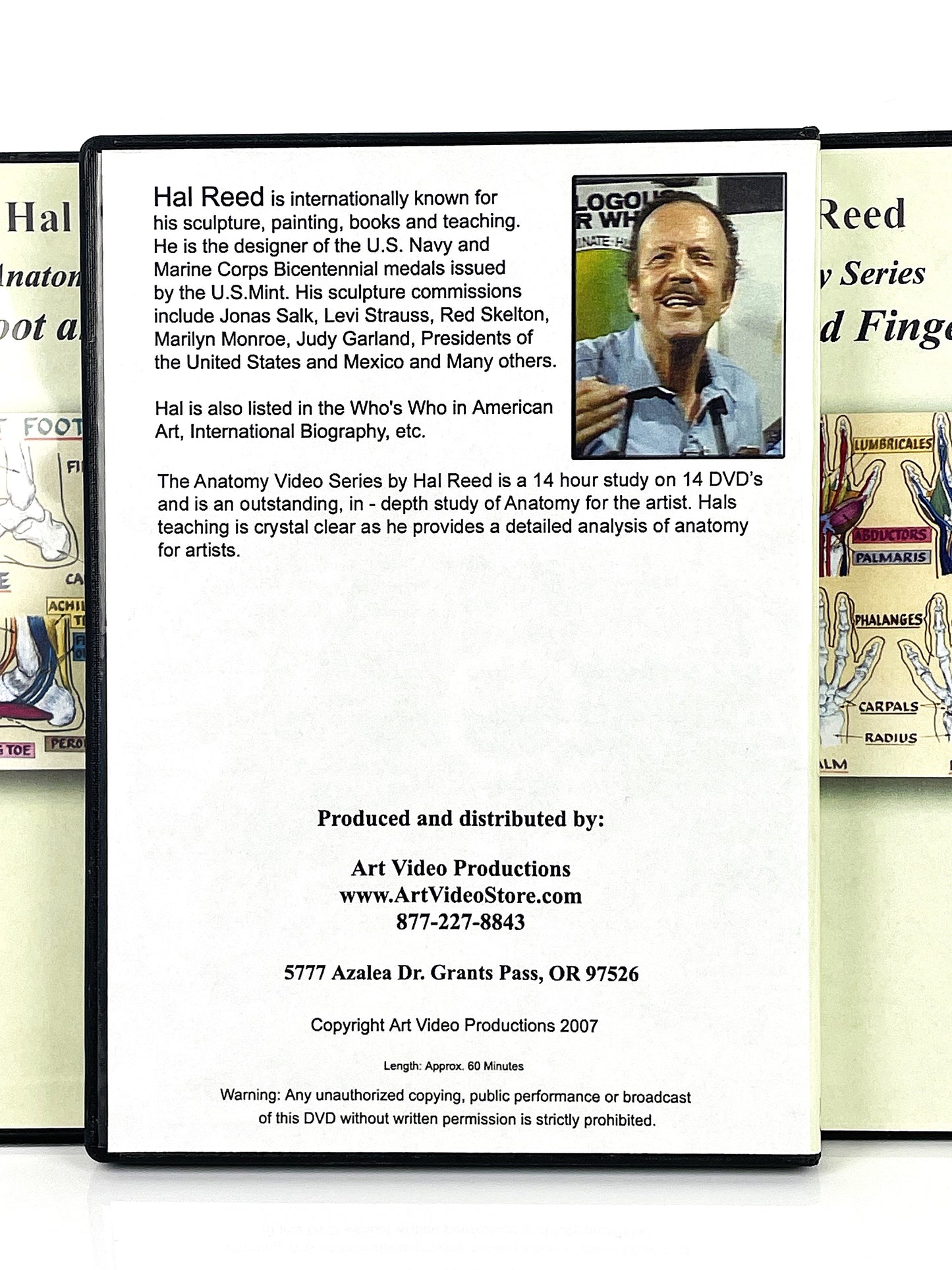 Hal Reed 3-Set Anatomy Art Instruction DVDs Hands and Feet