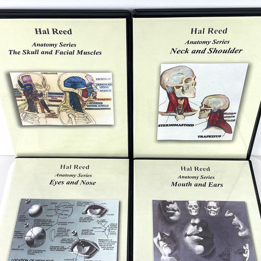 Hal Reed 4-Set Anatomy Art Instruction DVDs Head Face Neck