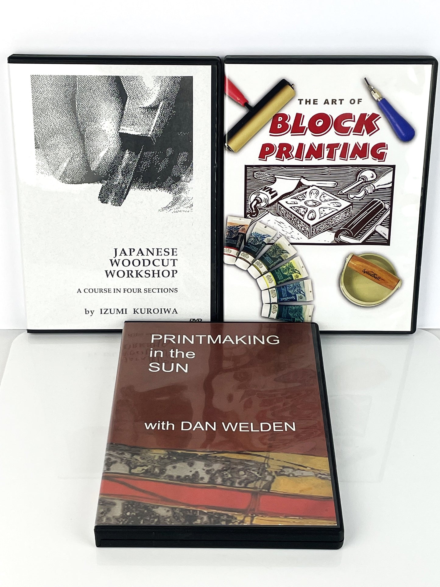 Art Printmaking 3-Set Instruction DVDs Japanese Woodcut Solarplate Block