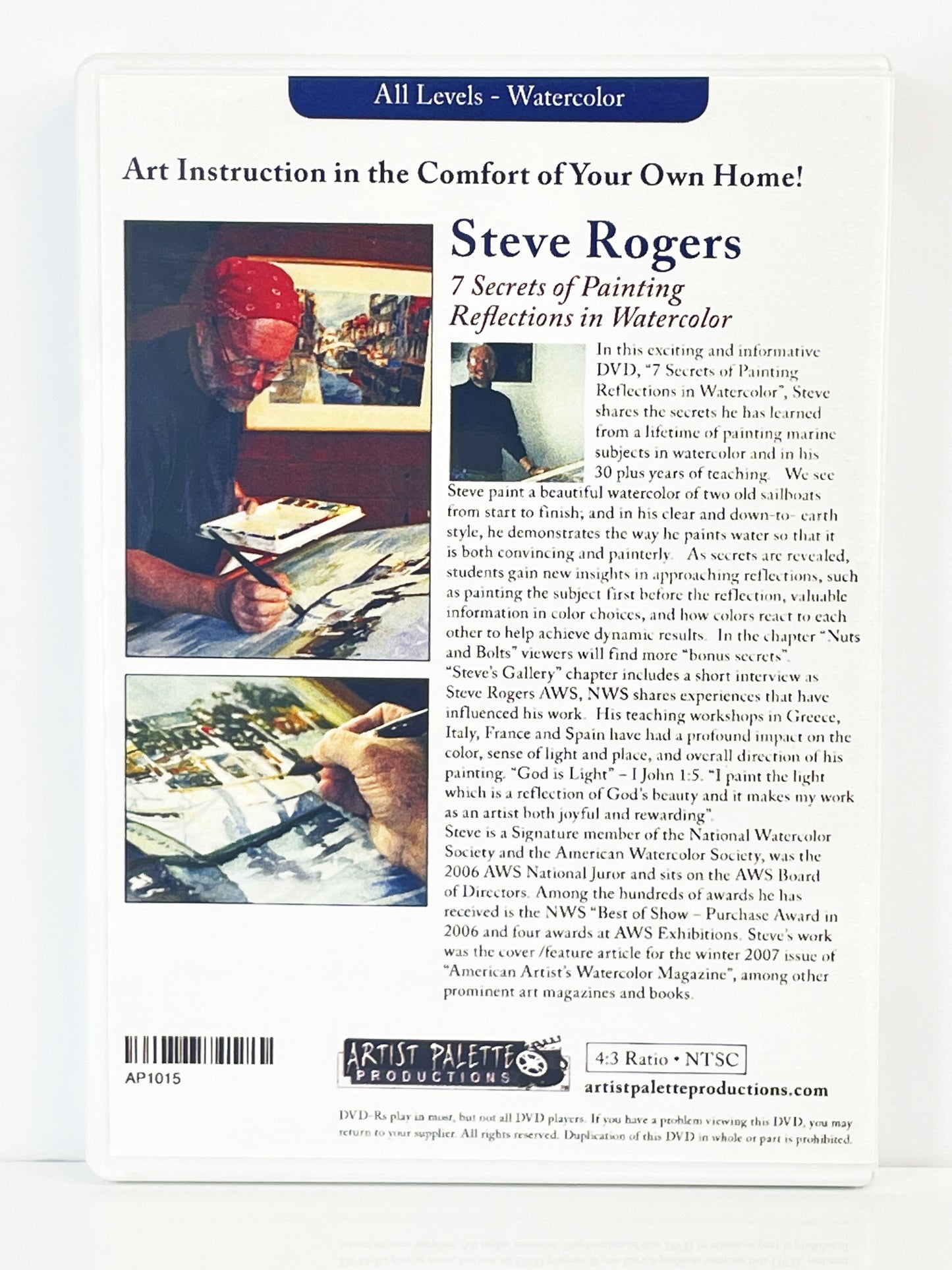 Steve Rogers 7 Secrets of Painting Reflections in Watercolor Instruction DVD