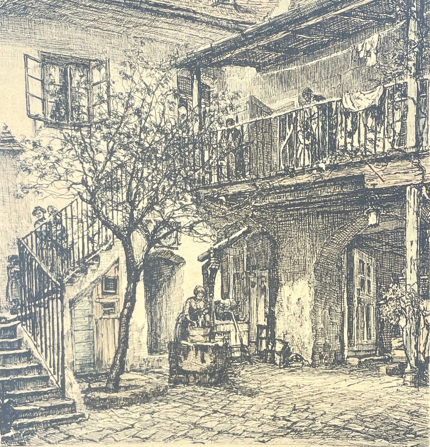 Vintage Etching Beethoven Home German Artist Herta Czoerning-Gobanz