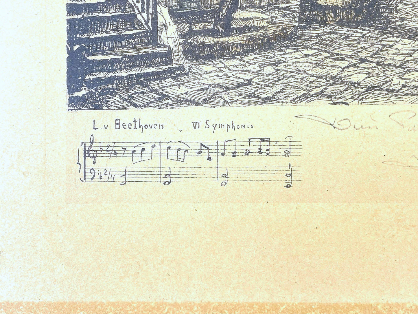 Vintage Etching Beethoven Home German Artist Herta Czoerning-Gobanz