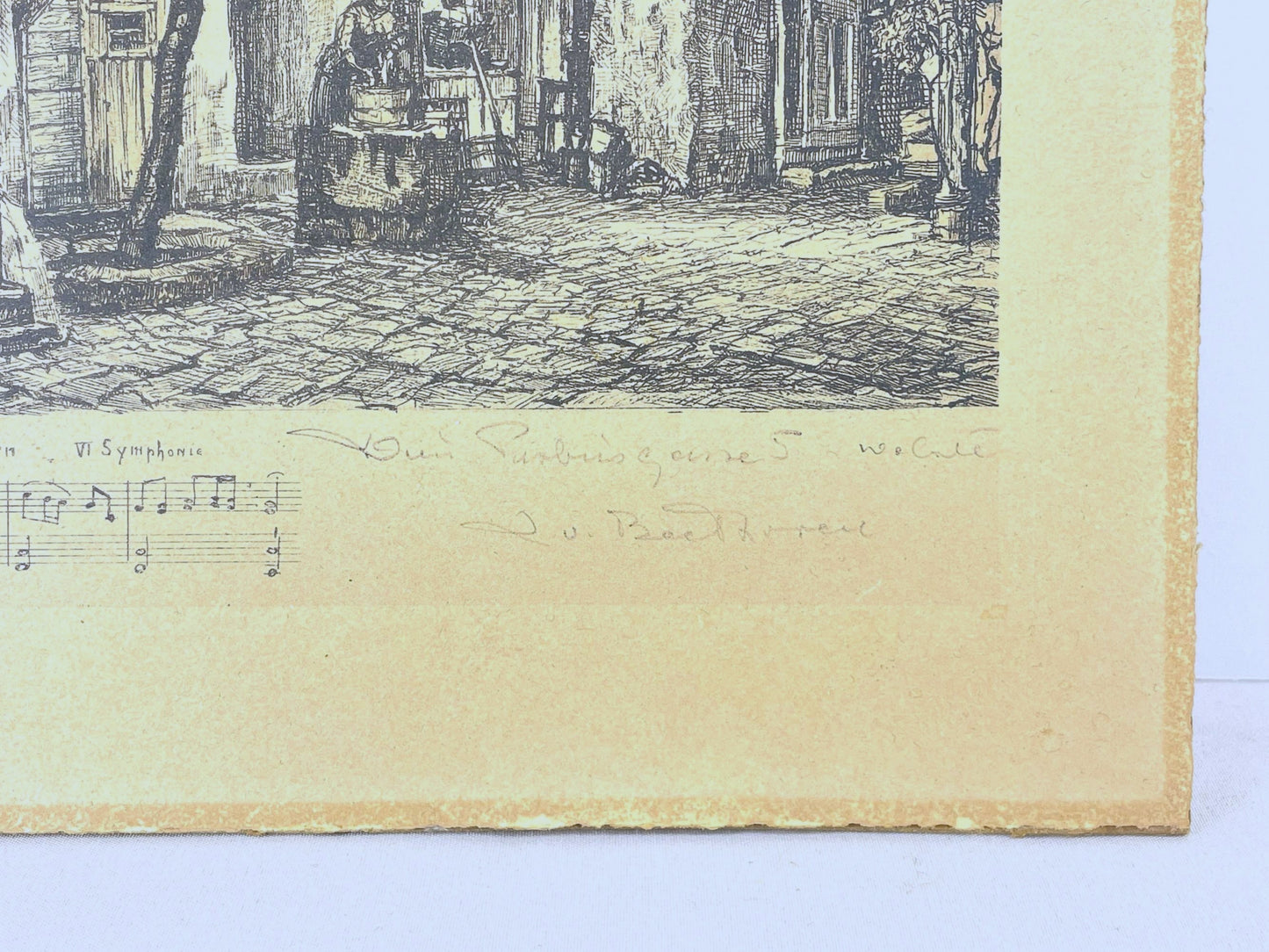 Vintage Etching Beethoven Home German Artist Herta Czoerning-Gobanz