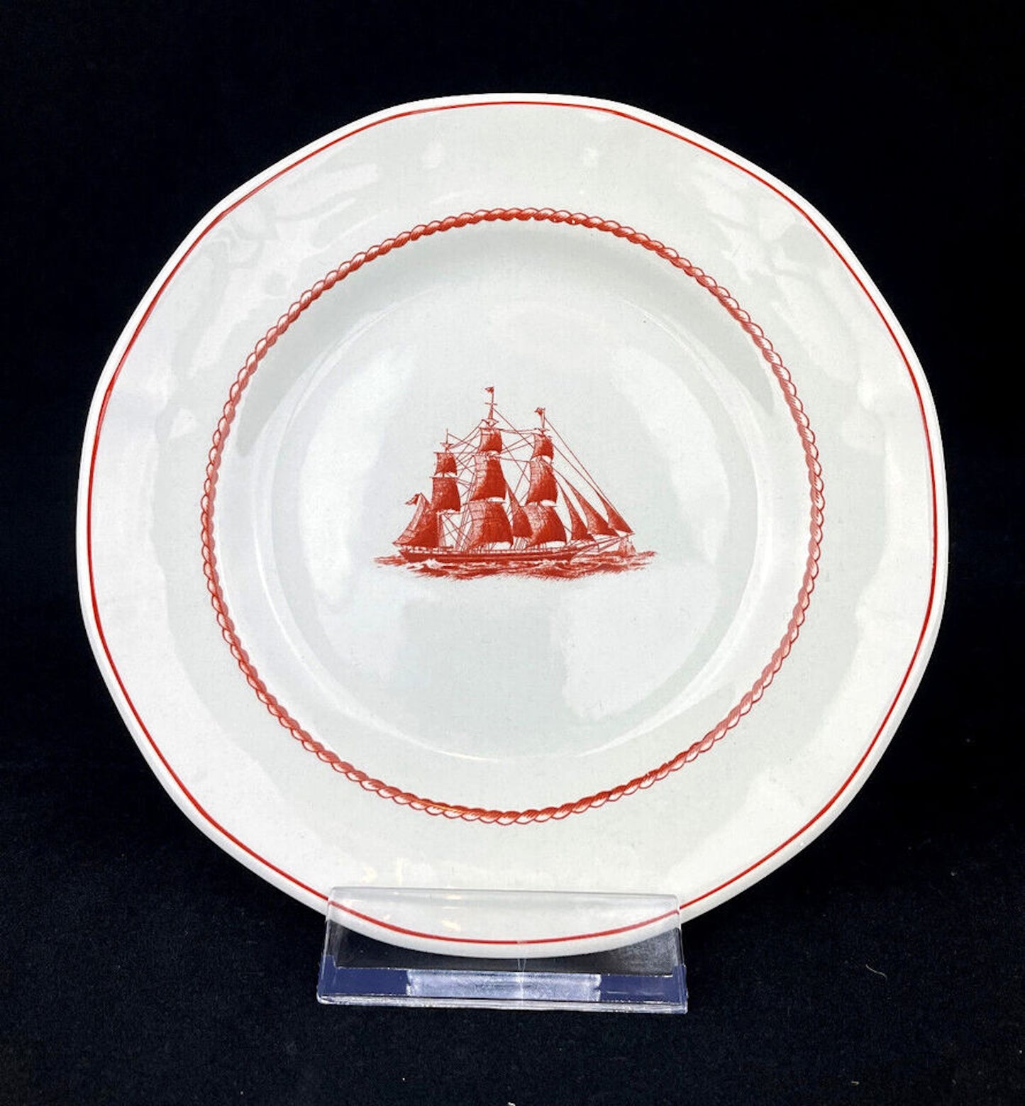 Wedgwood 4pc Red Flying Cloud Clipper Ship 6" Bread & Butter Plates