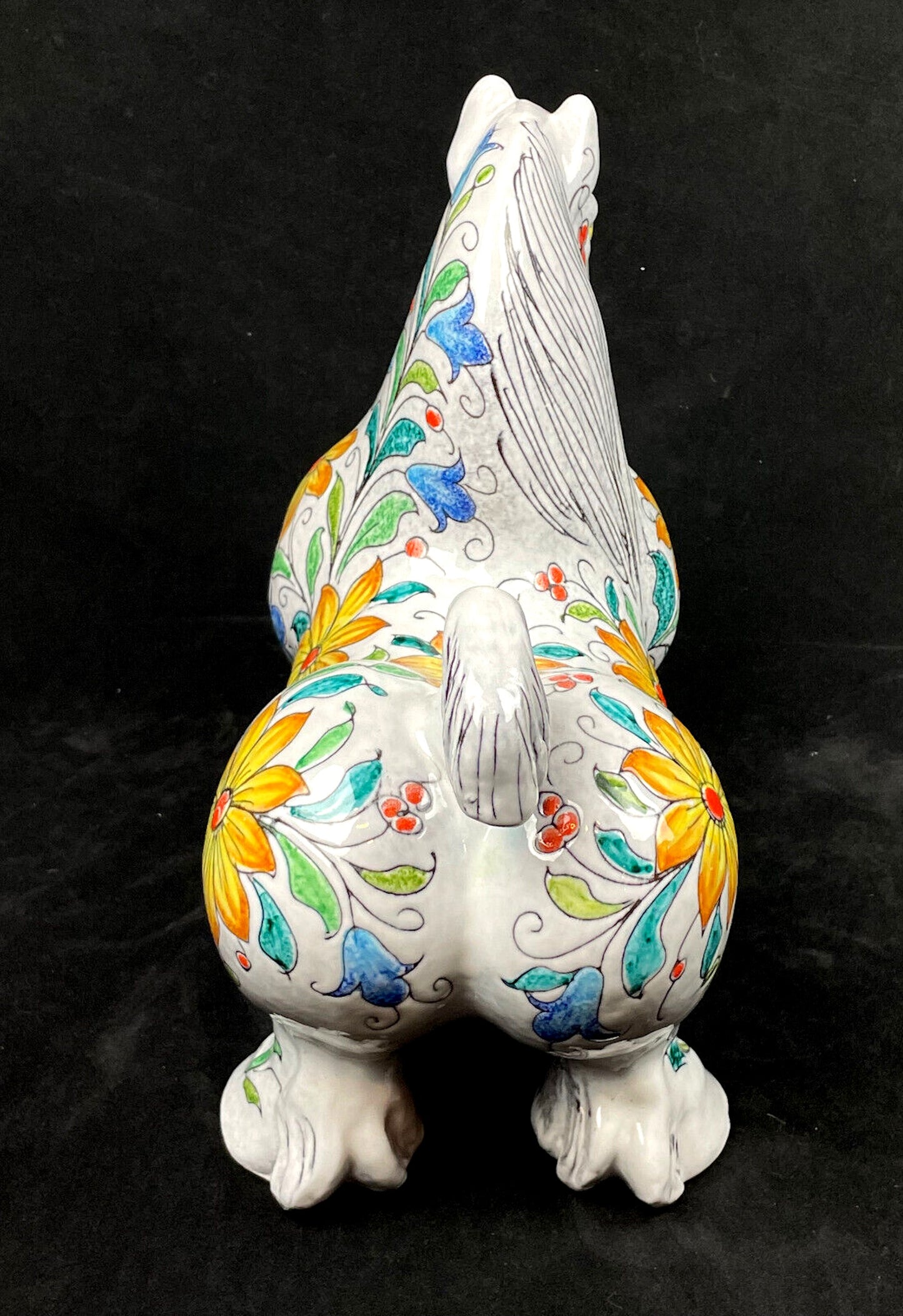 1960s Italian Majolica Pottery Horse Sculpture by Mancioli for Raymor